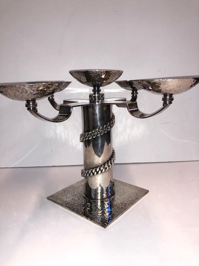 French Pair of Art Deco Candle Holders Done by Jean Despres