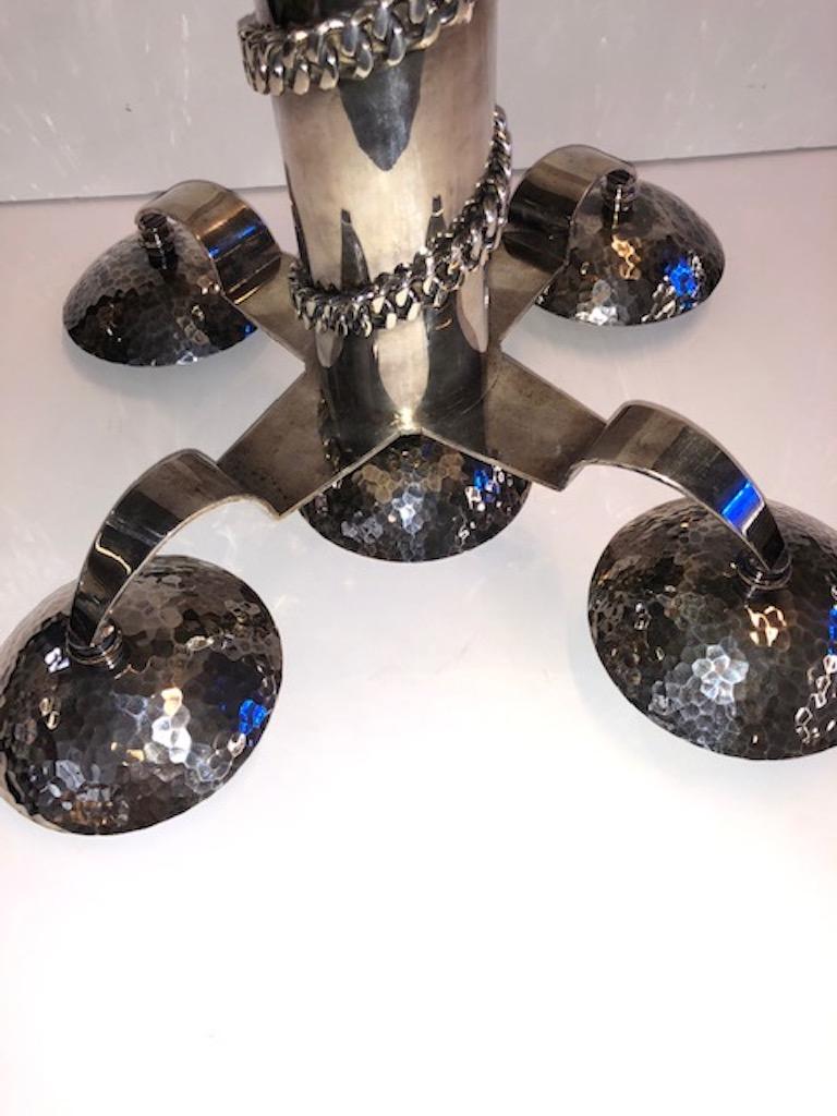 Pair of Art Deco Candle Holders Done by Jean Despres 2