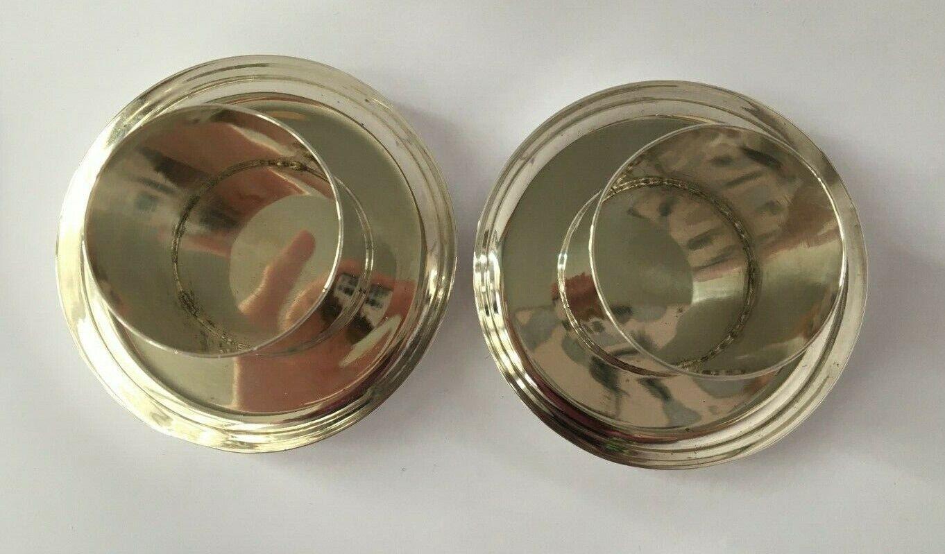 Pair of Art Deco Candle Holders in Sterling Silver In Excellent Condition In London, GB