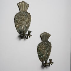 Pair of Art Deco Candle Sconces, Taidetakomo Hakkarainen, 1930/1940s