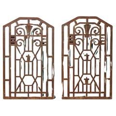 Pair of Art Deco Cast Iron Decorative Panels