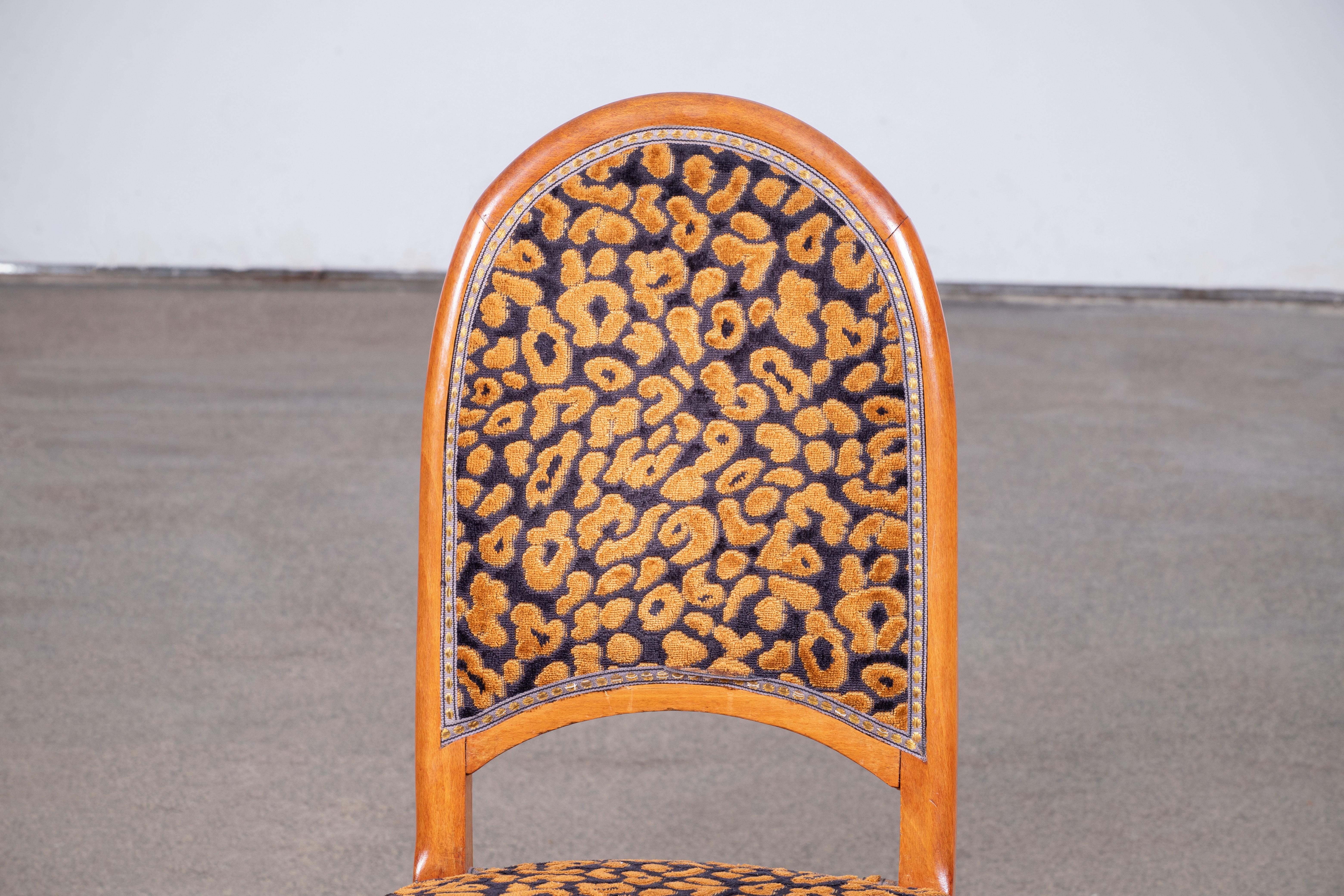 Pair of Art Deco Dining Chairs by Jallot, France, Circa 1930 For Sale 4