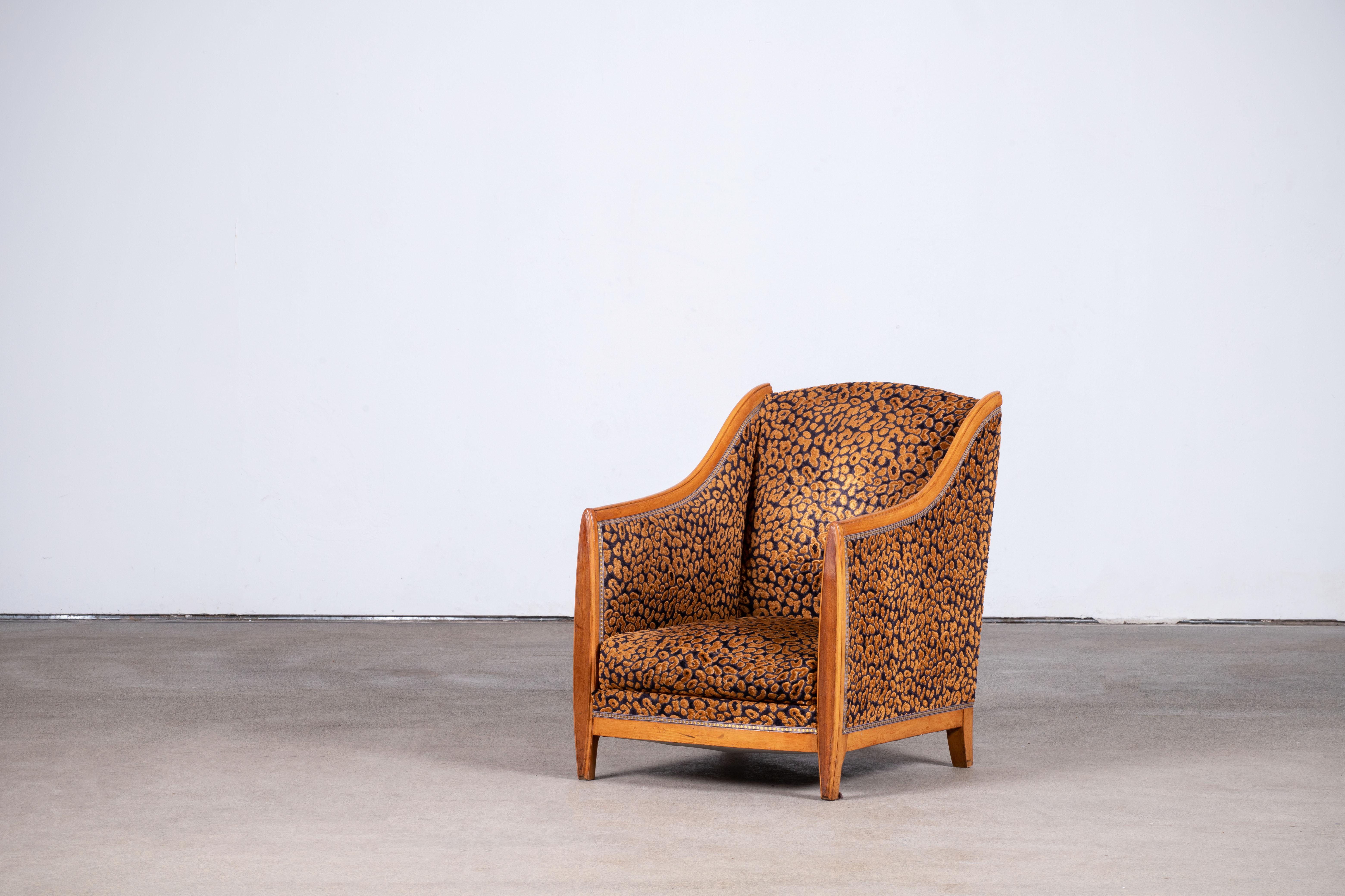 Pair of Art Deco Dining Chairs by Jallot, France, Circa 1930 For Sale 3
