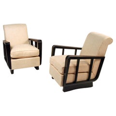 Vintage Art Deco Pair of Chairs by Maxime Old