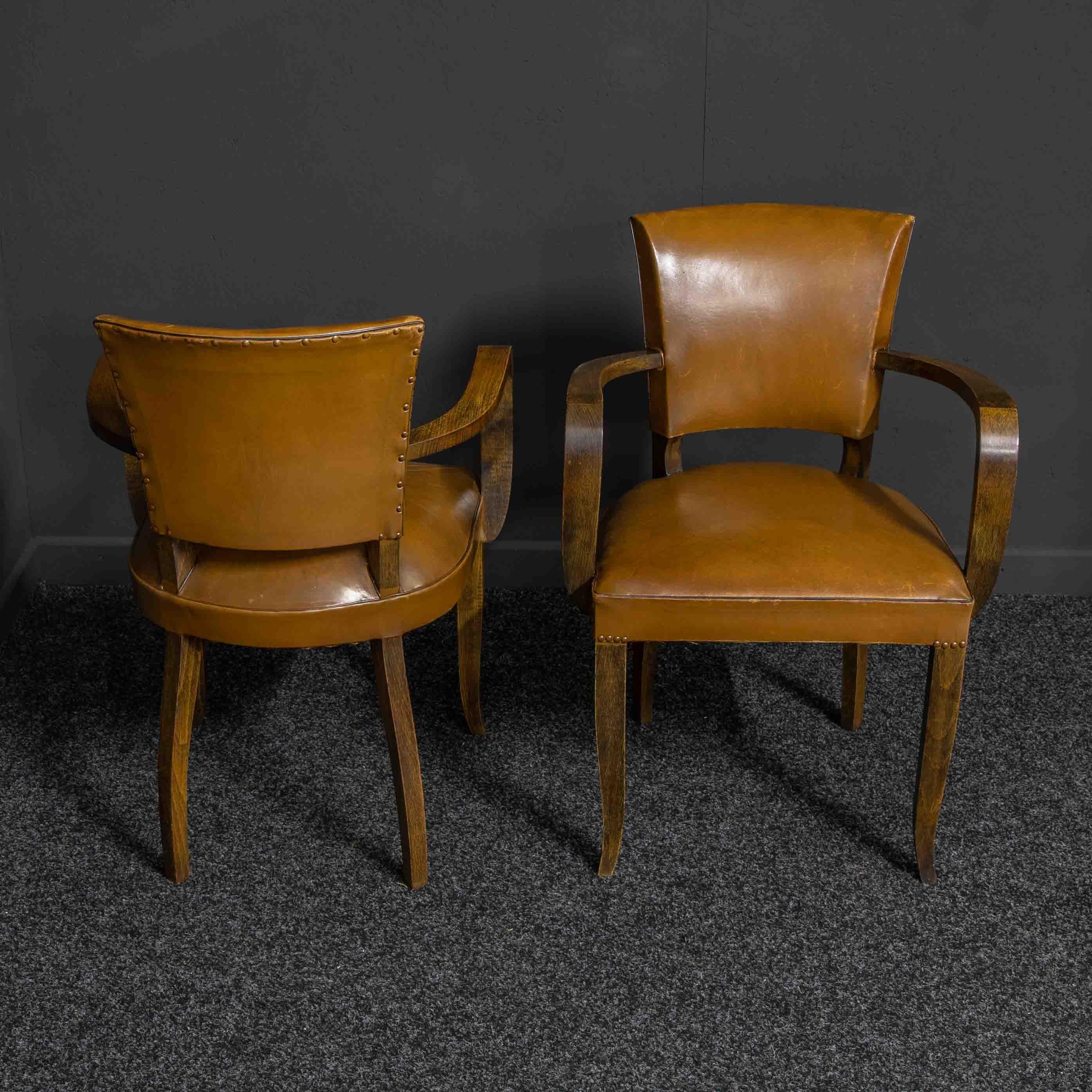 Mid-20th Century Pair of Art Deco Chairs by OXEDOU