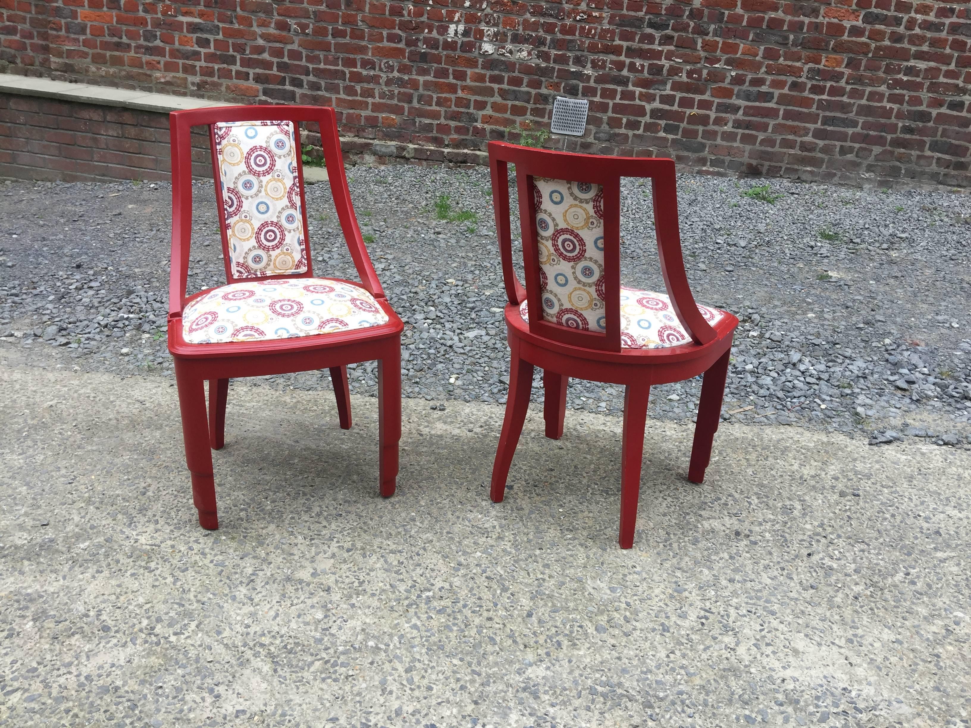 Mid-20th Century Pair of Art Deco Chairs, circa 1930 For Sale