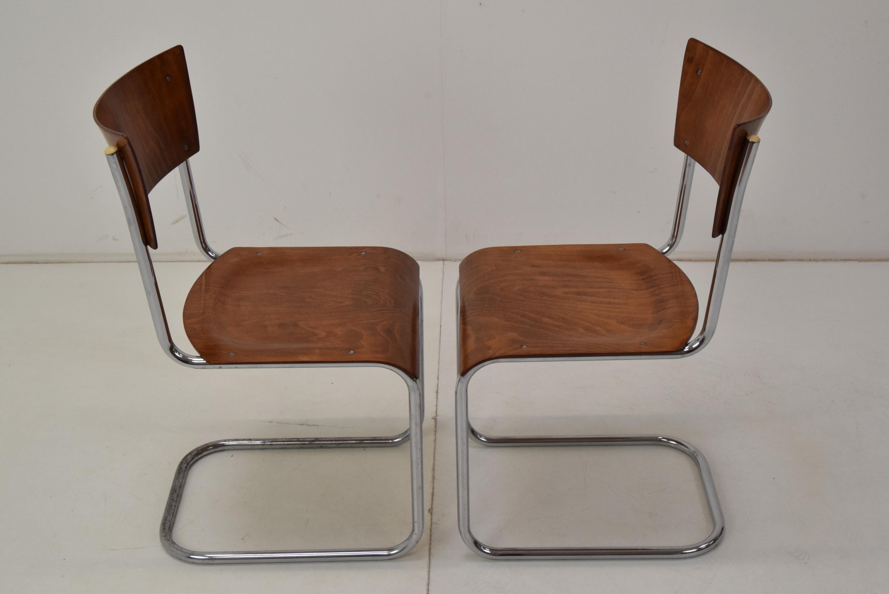 Pair of Art Deco Chairs, Designed by Mart Stam, 1930´s For Sale 3