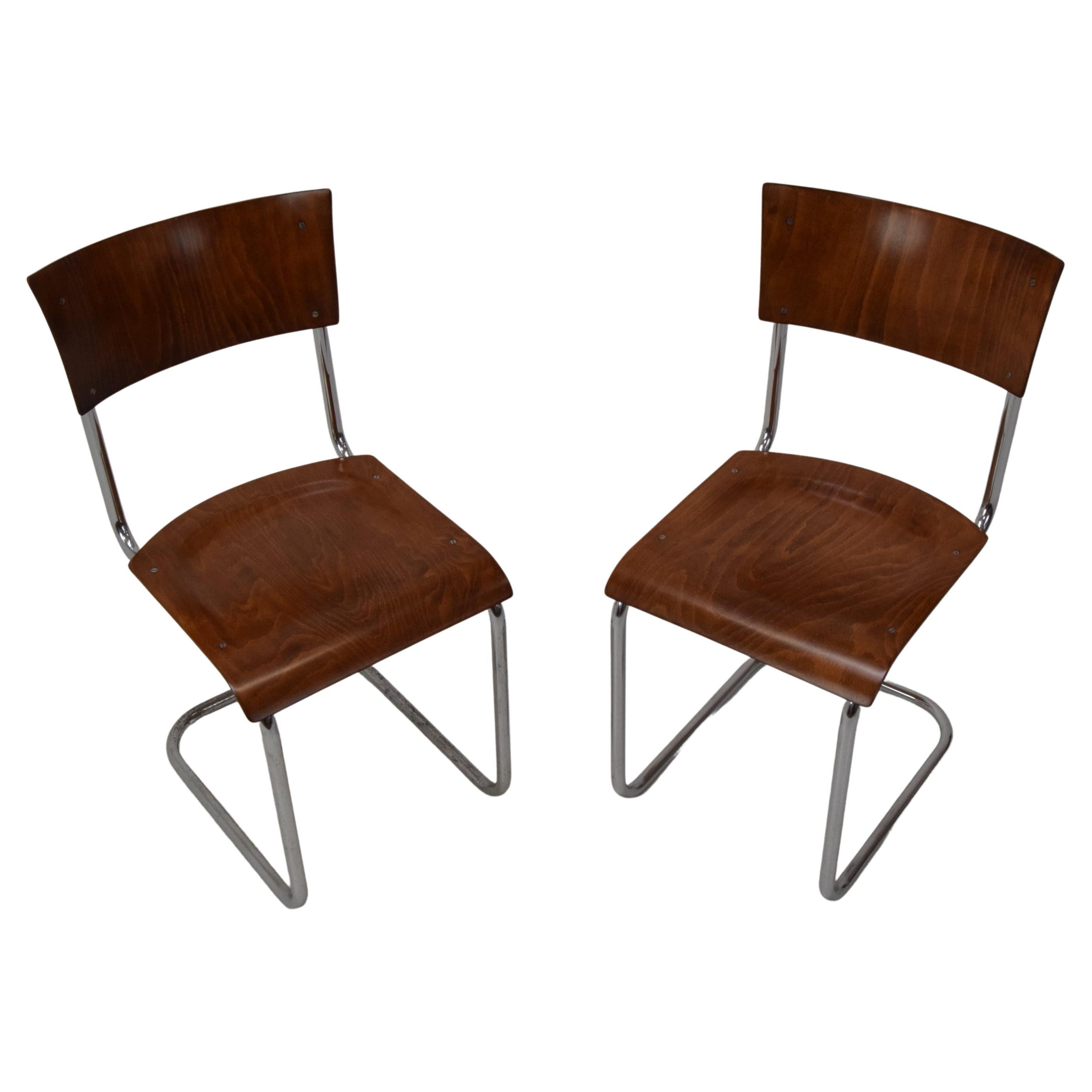 Pair of Art Deco Chairs, Designed by Mart Stam, 1930´s For Sale