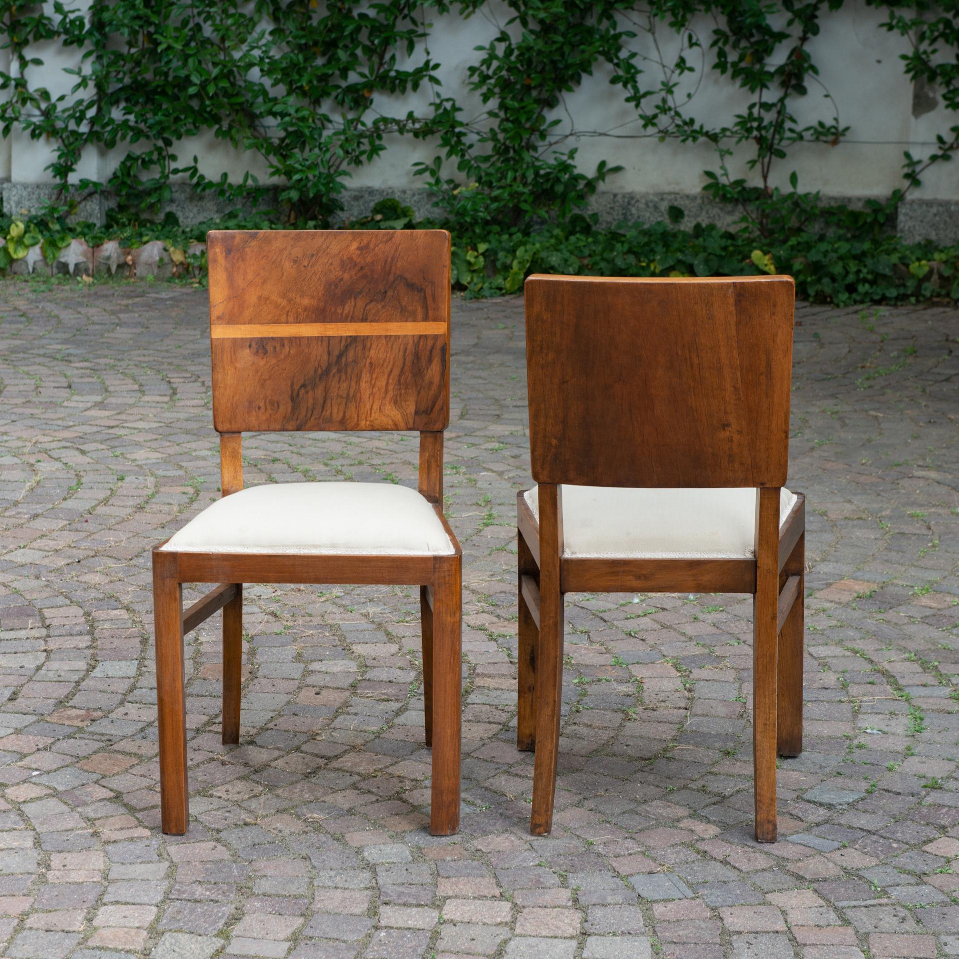 French Pair of Art Déco Chairs For Sale
