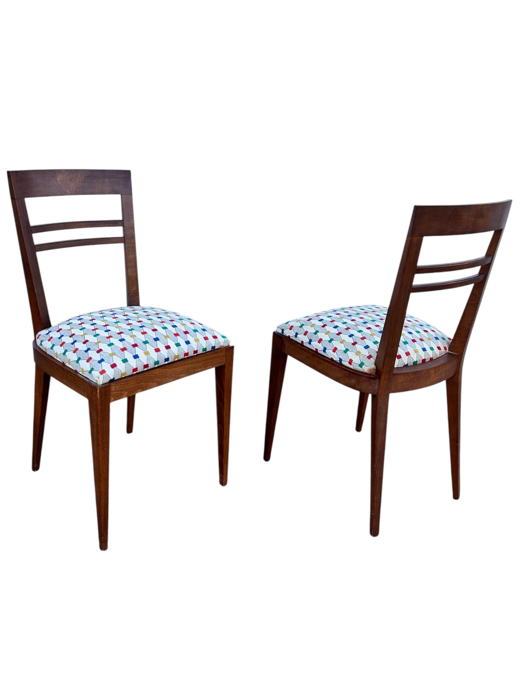 French pair of art deco chairs For Sale