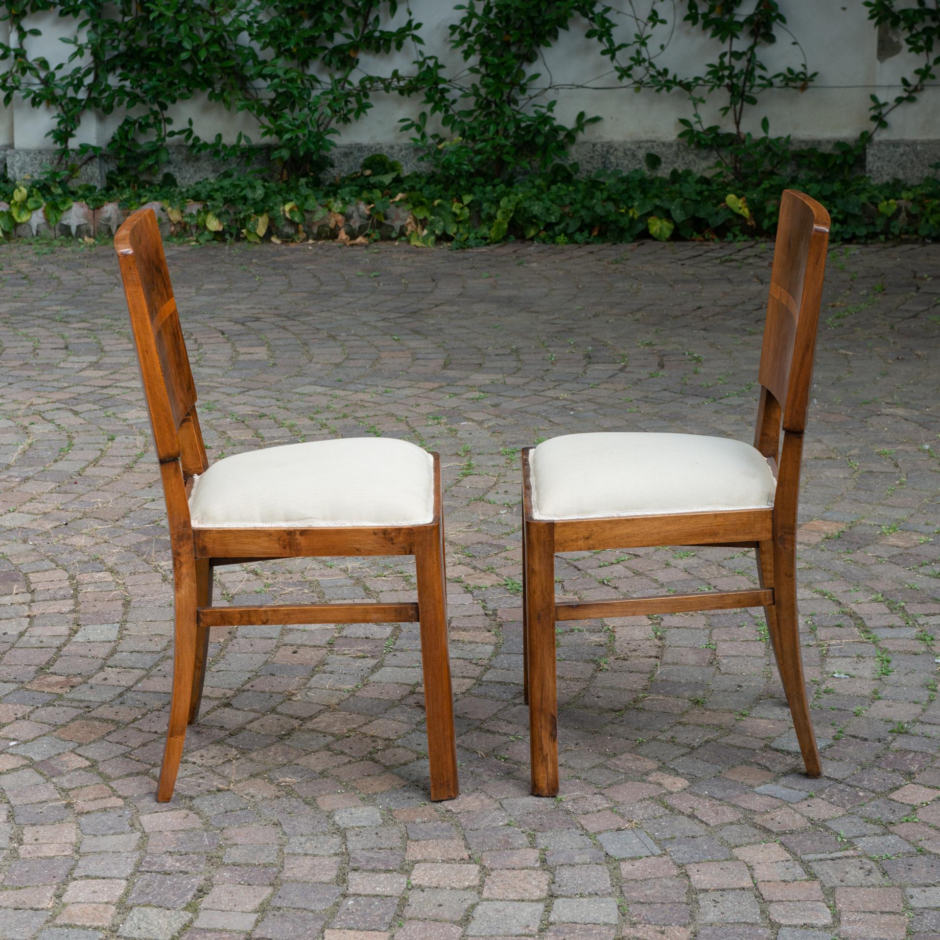 Pair of Art Déco Chairs In Excellent Condition For Sale In Alessandria, Piemonte