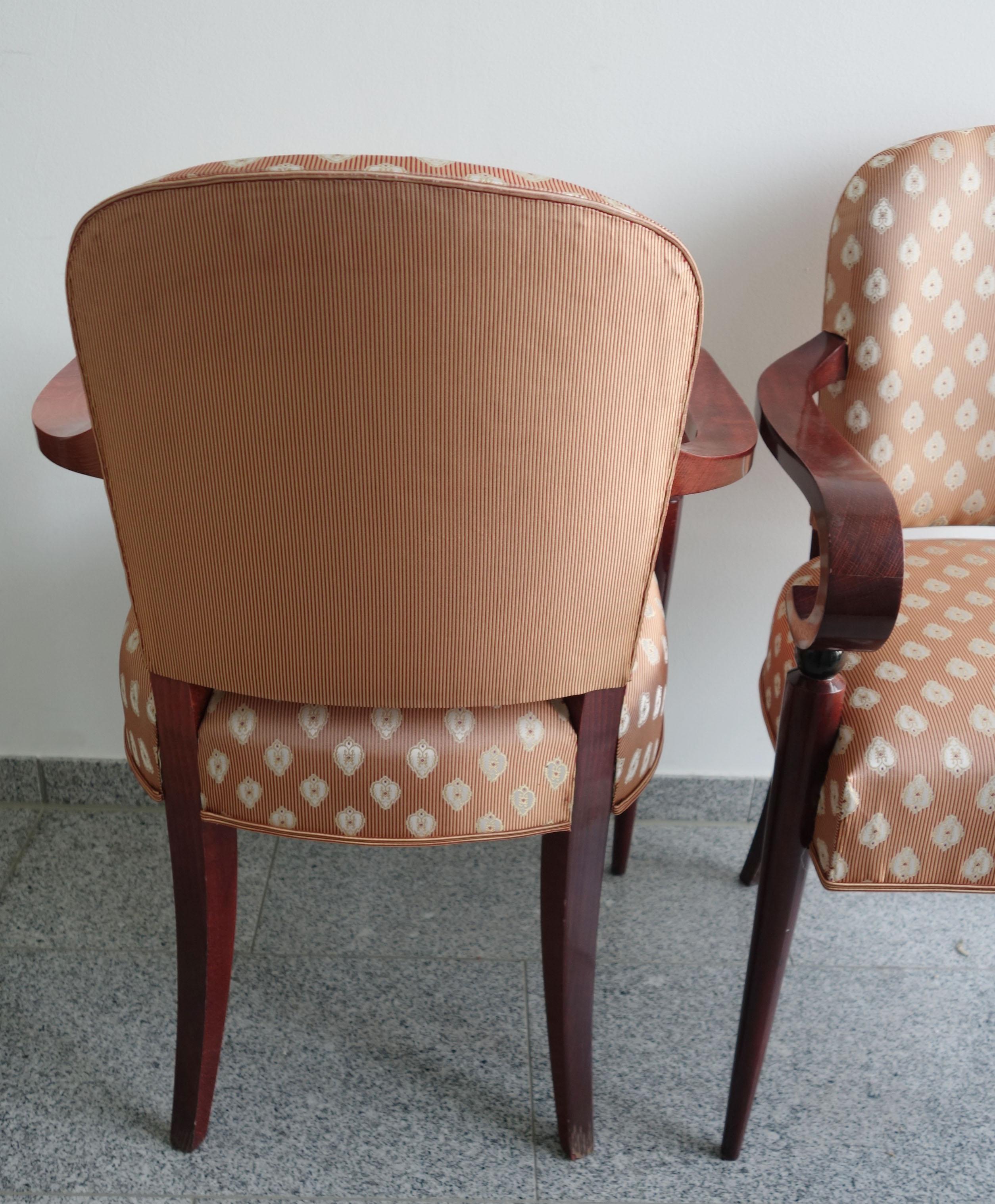 French Pair of Art Deco Chairs For Sale