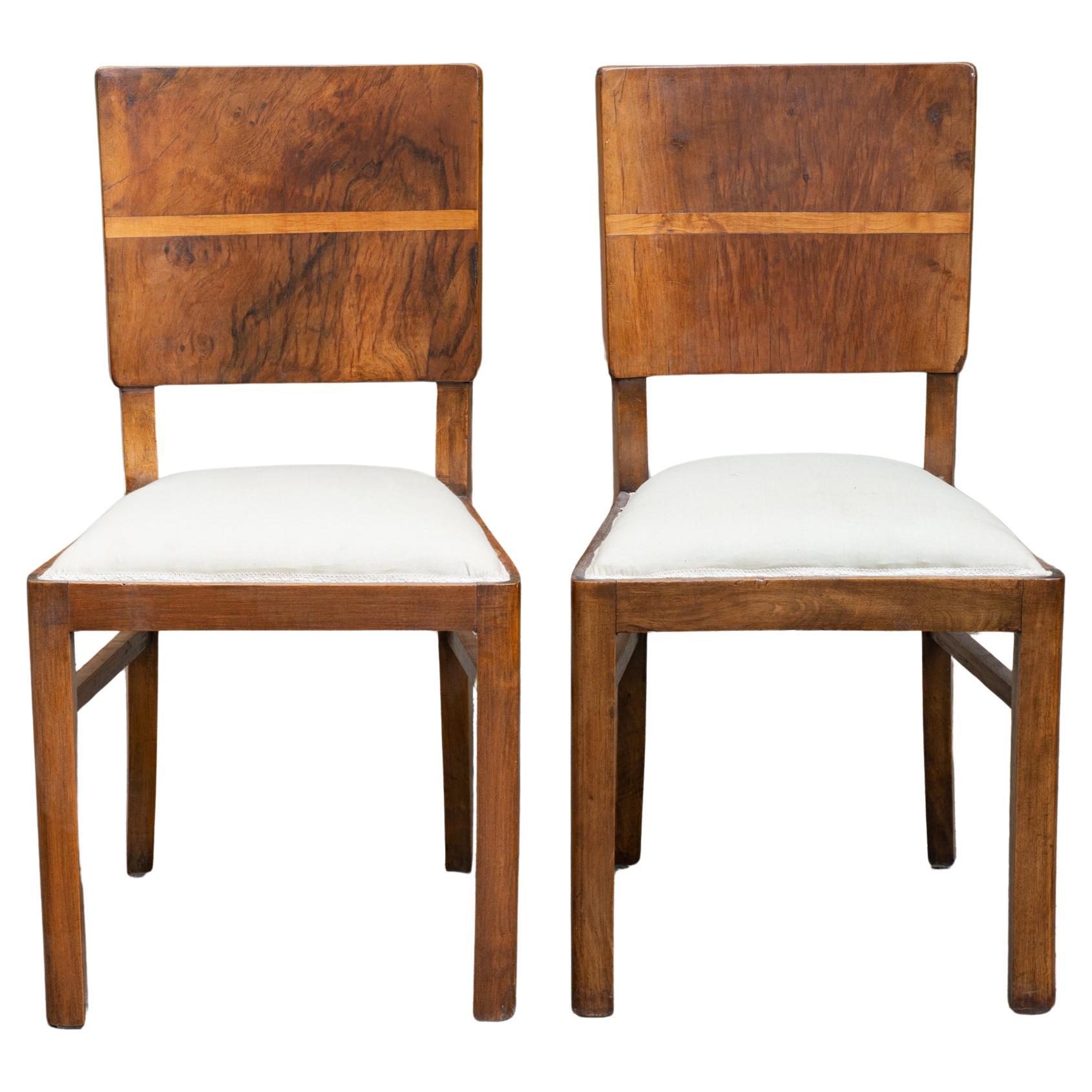 Pair of Art Déco Chairs For Sale