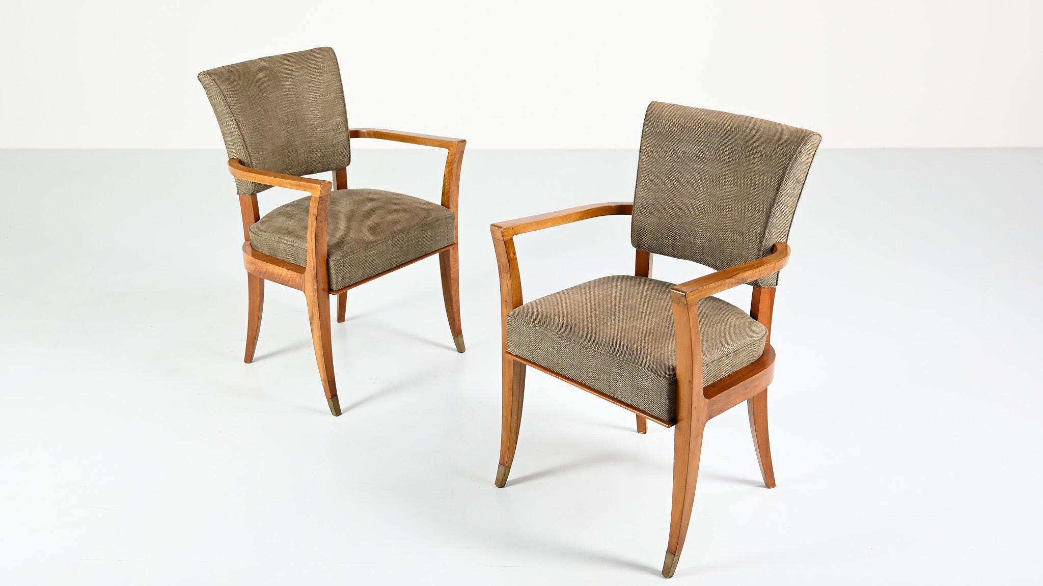Pair of Art Deco Chairs, France, C.1940 9