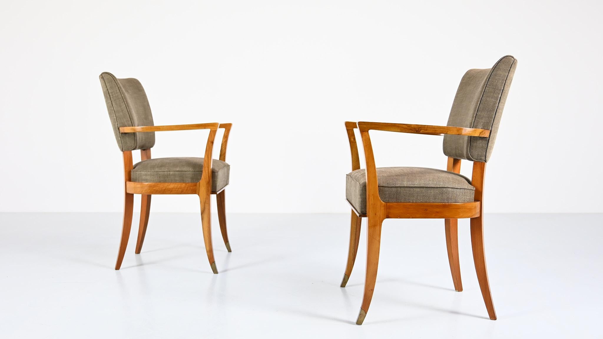 Pair of Art Deco Chairs, France, C.1940 10