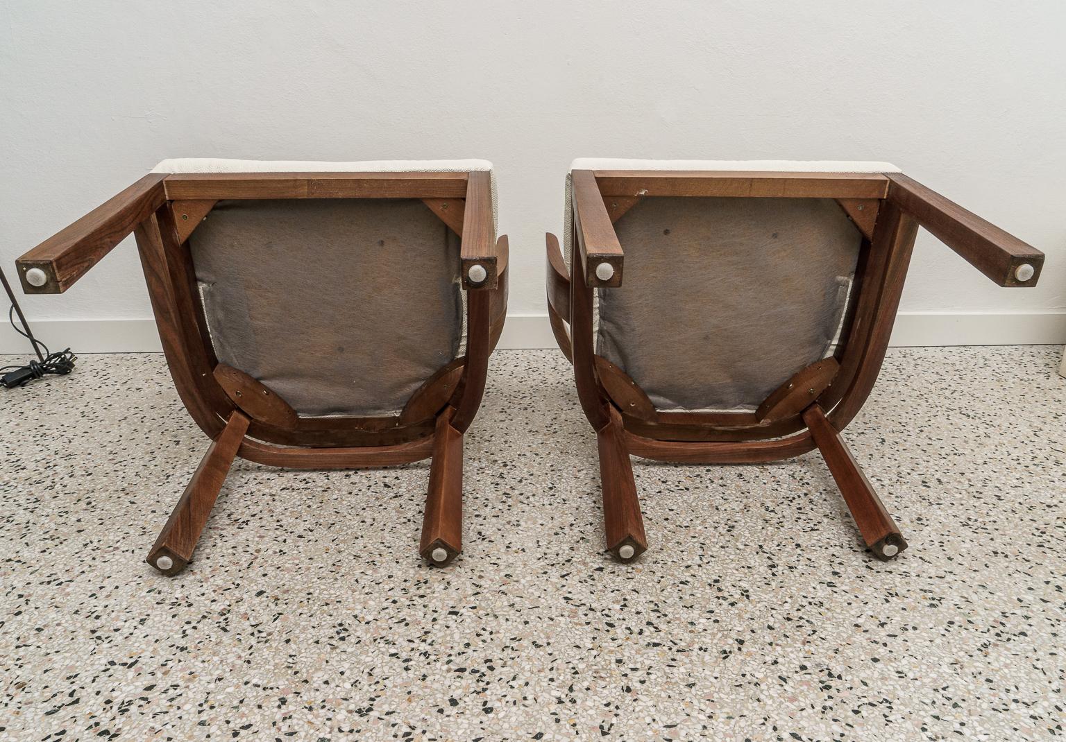 Pair of Carl Bergsten Style Teak Arm Chairs For Sale 13