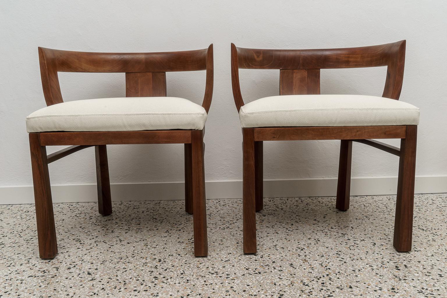 Unknown Pair of Carl Bergsten Style Teak Arm Chairs For Sale