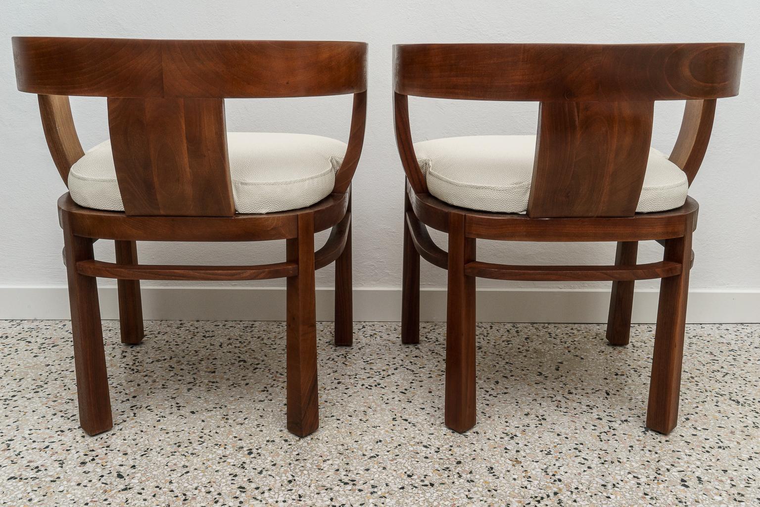 20th Century Pair of Carl Bergsten Style Teak Arm Chairs For Sale
