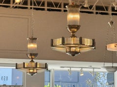 Pareja de lámparas de araña Art Déco de Atelier Petitot