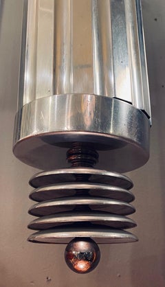 Pair of Art Deco Chrome Scones