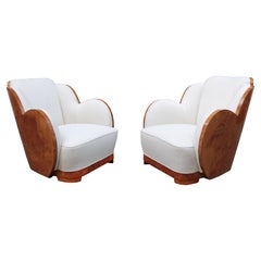 Pair of Art Deco " Cloud " Club Chairs Attributed to Harry and Lou Epstein
