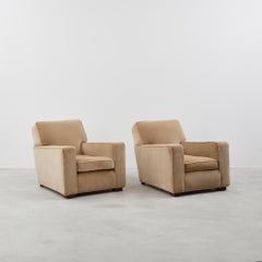 Pair of Art Deco club armchairs - France, 1940s