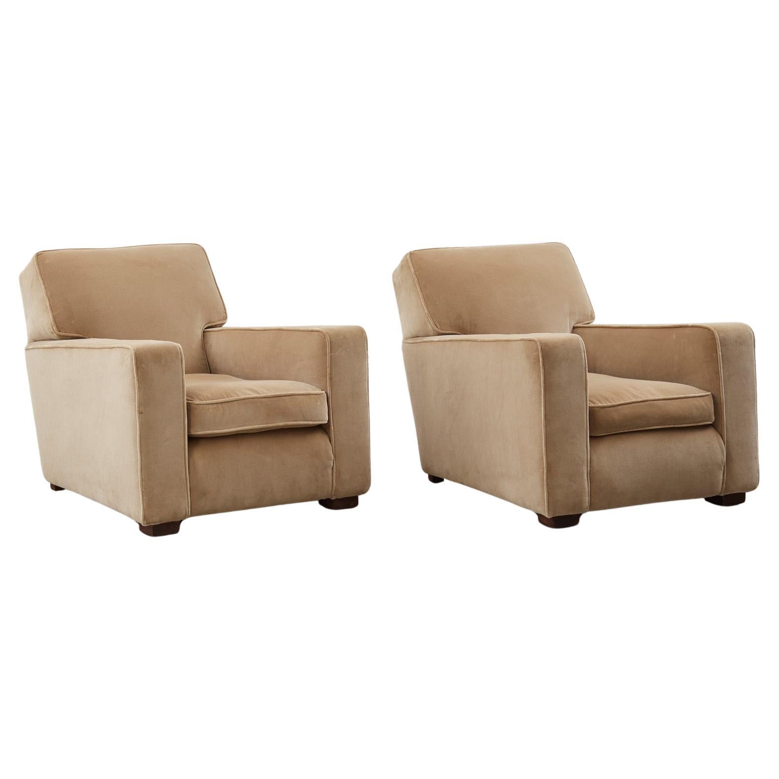 Pair of Art Deco club armchairs - France, 1940s