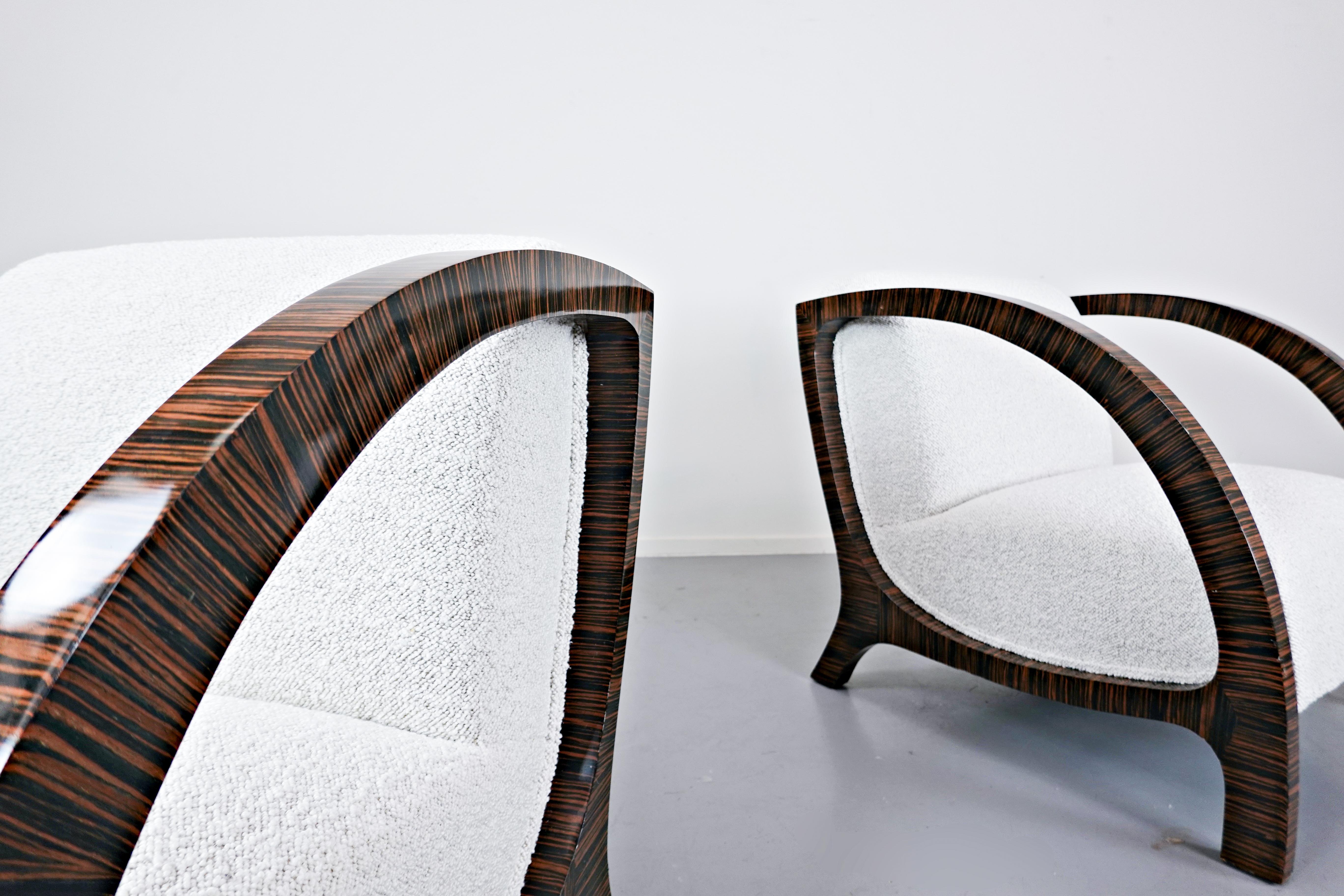 Belgian Pair of Art Deco Club Chairs, Belgium