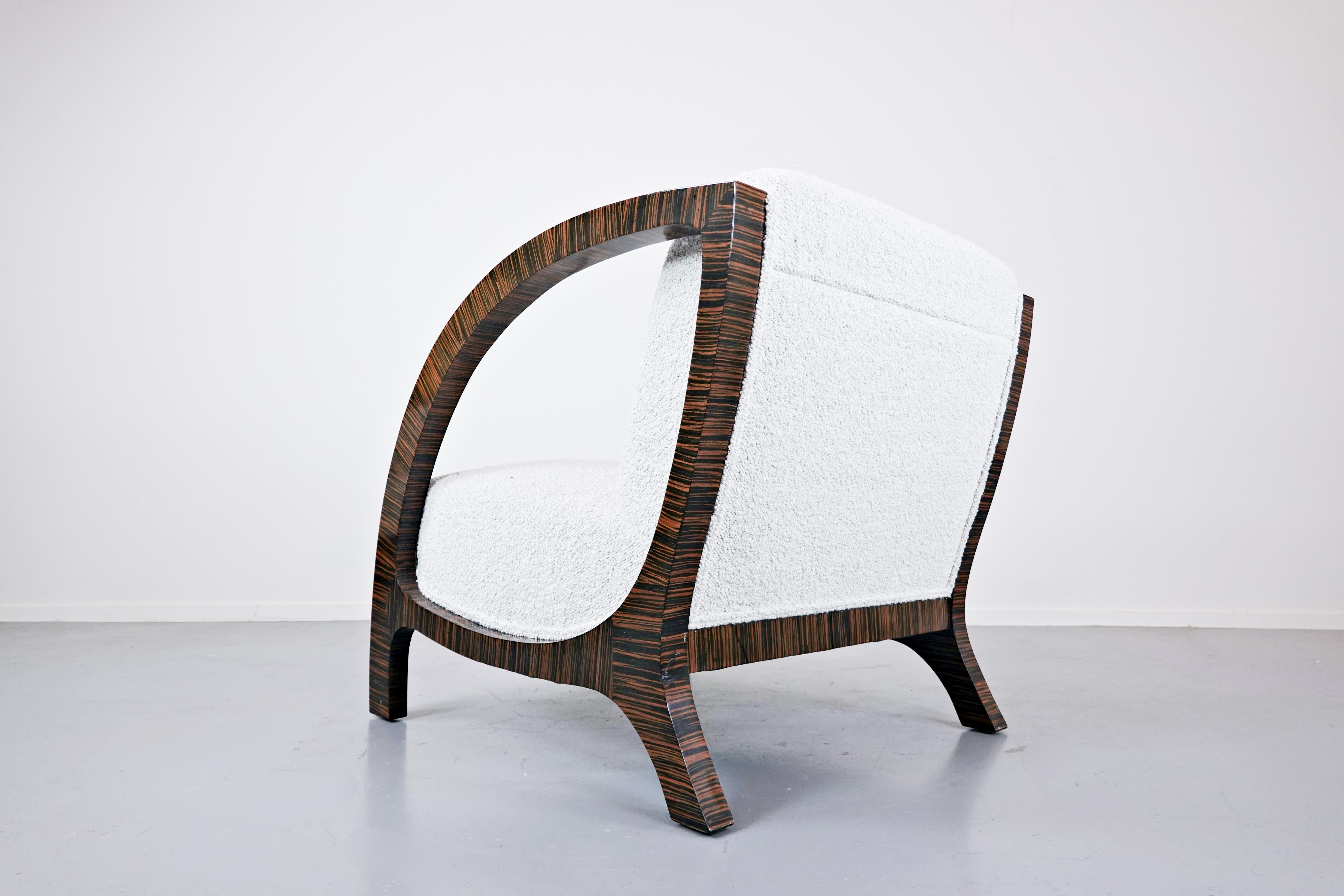 Wood Pair of Art Deco Club Chairs, Belgium