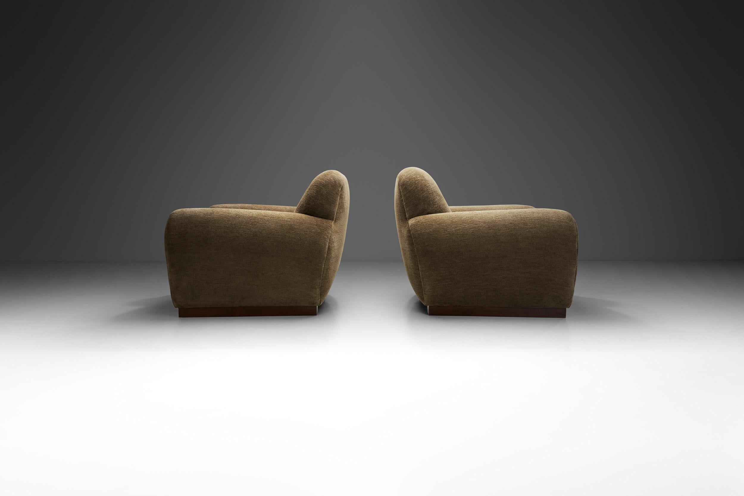 Pair of Art Deco Club Chairs by De Coene Frères, Belgium 20th Century In Good Condition For Sale In Utrecht, NL
