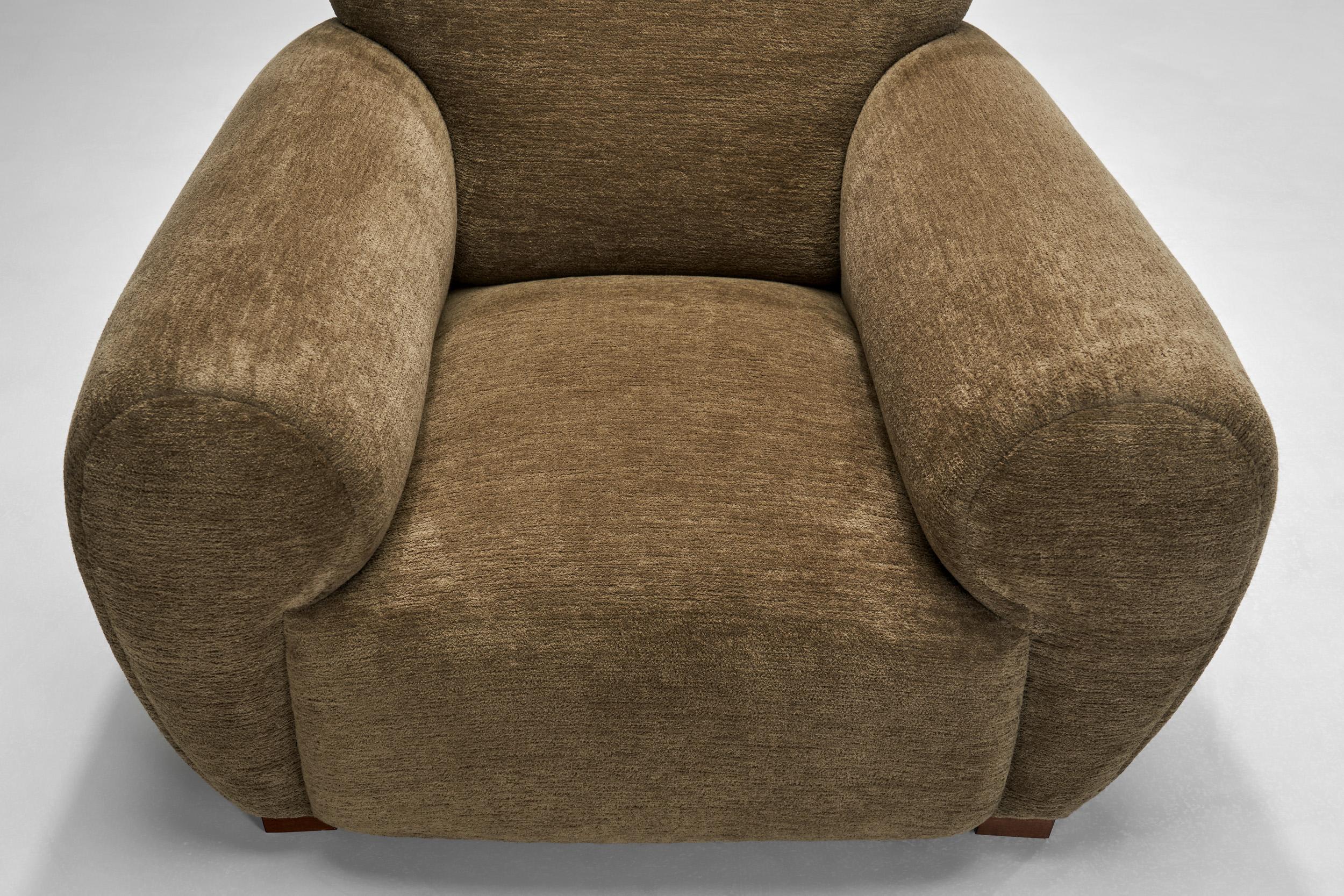 Pair of Art Deco Club Chairs by De Coene Frères, Belgium 20th Century For Sale 2