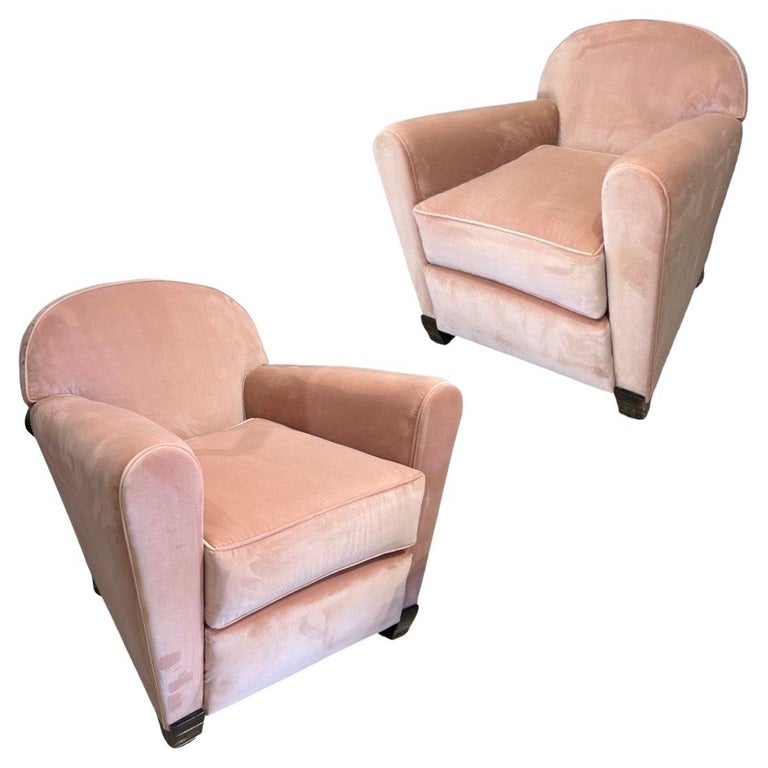 Art Deco Pair of Club Chairs by Jules Leleu For Sale