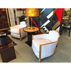 Pair of Art Deco Club Chairs by Paul Follot