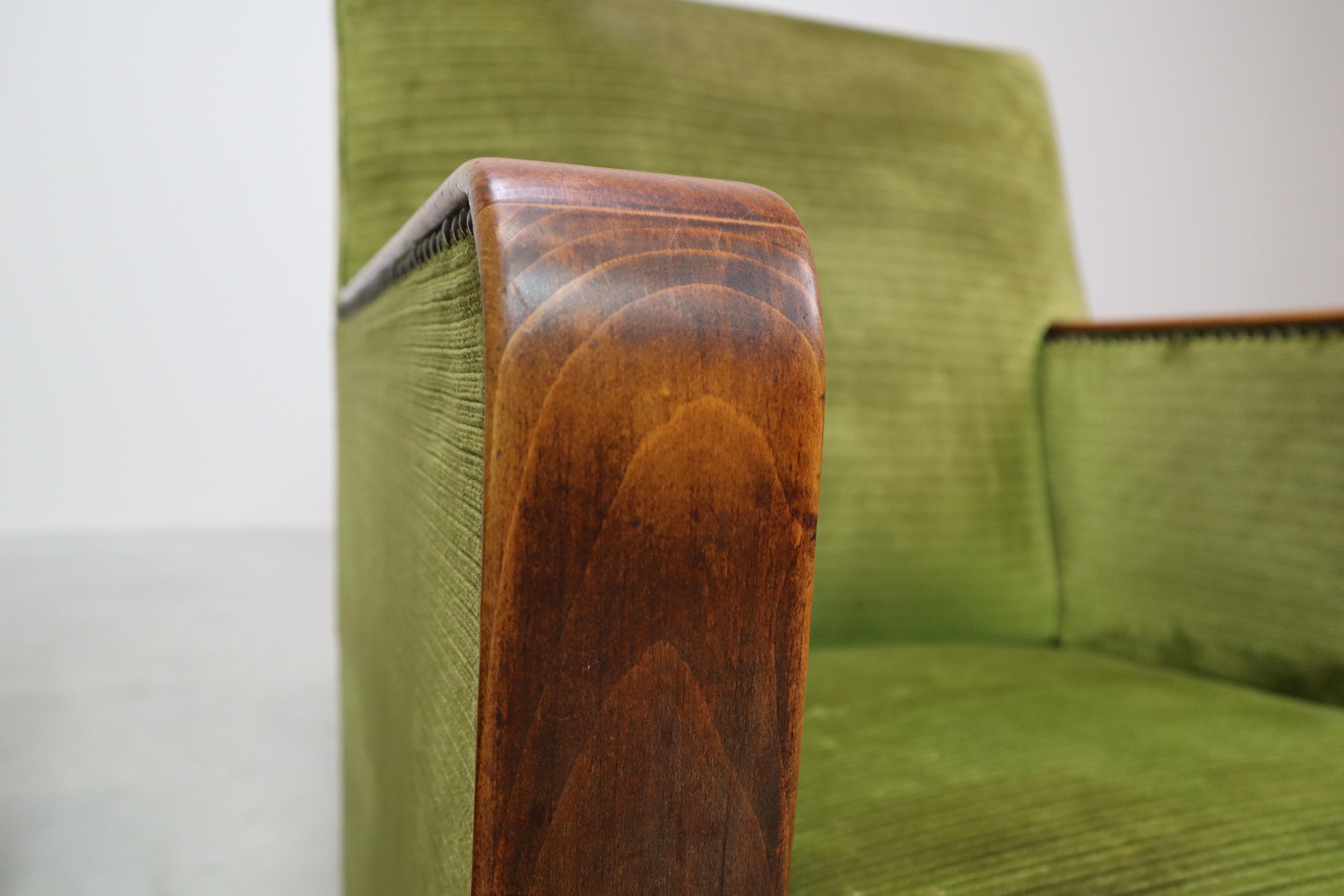 XX secolo Coppia di poltrone club in stile Art Déco, 1930 circa in vendita