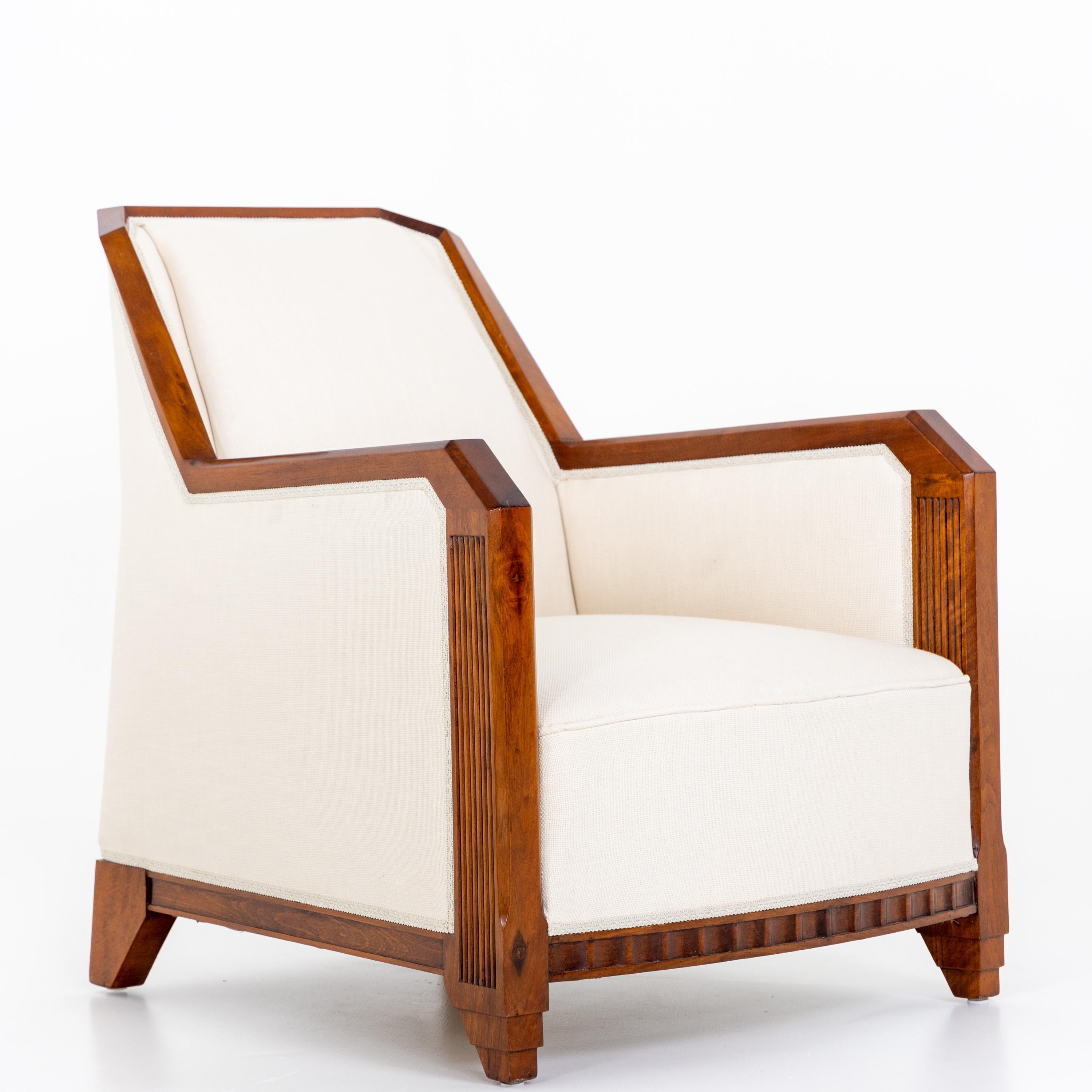 French Pair of Art Deco Club Chairs