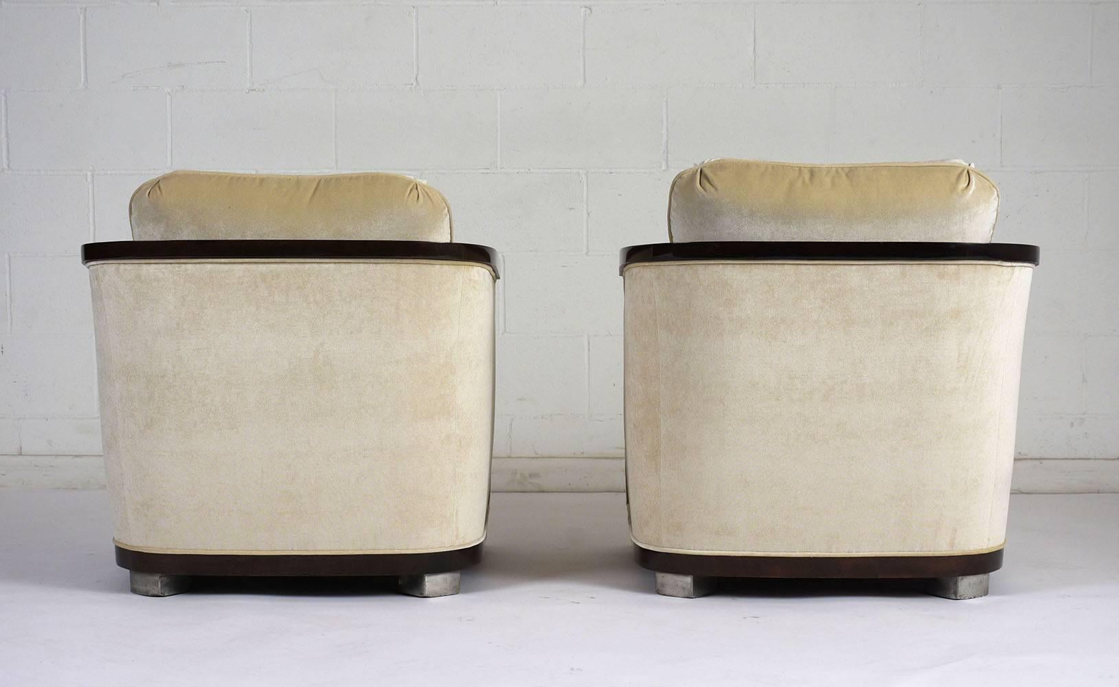 Pair of Art Deco Club Chairs In Excellent Condition In Los Angeles, CA