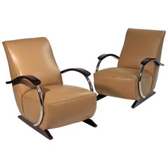 Antique Pair of Art Deco Club Chairs