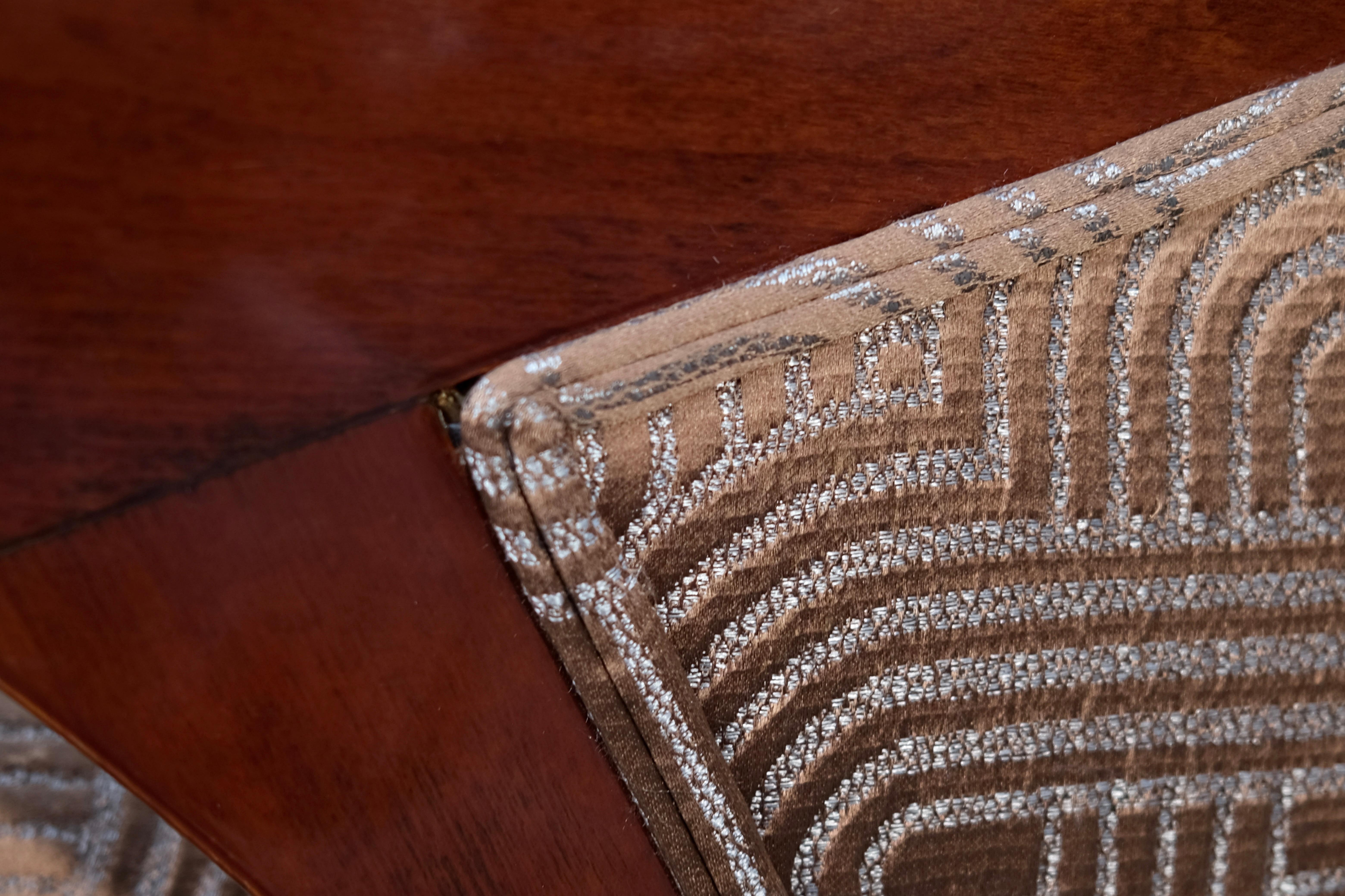 Pair of Art Deco Club Chairs with Art Deco Pattern Fabric, France 1930s For Sale 6