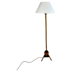 Pair of art deco colonial style bamboo floor lights