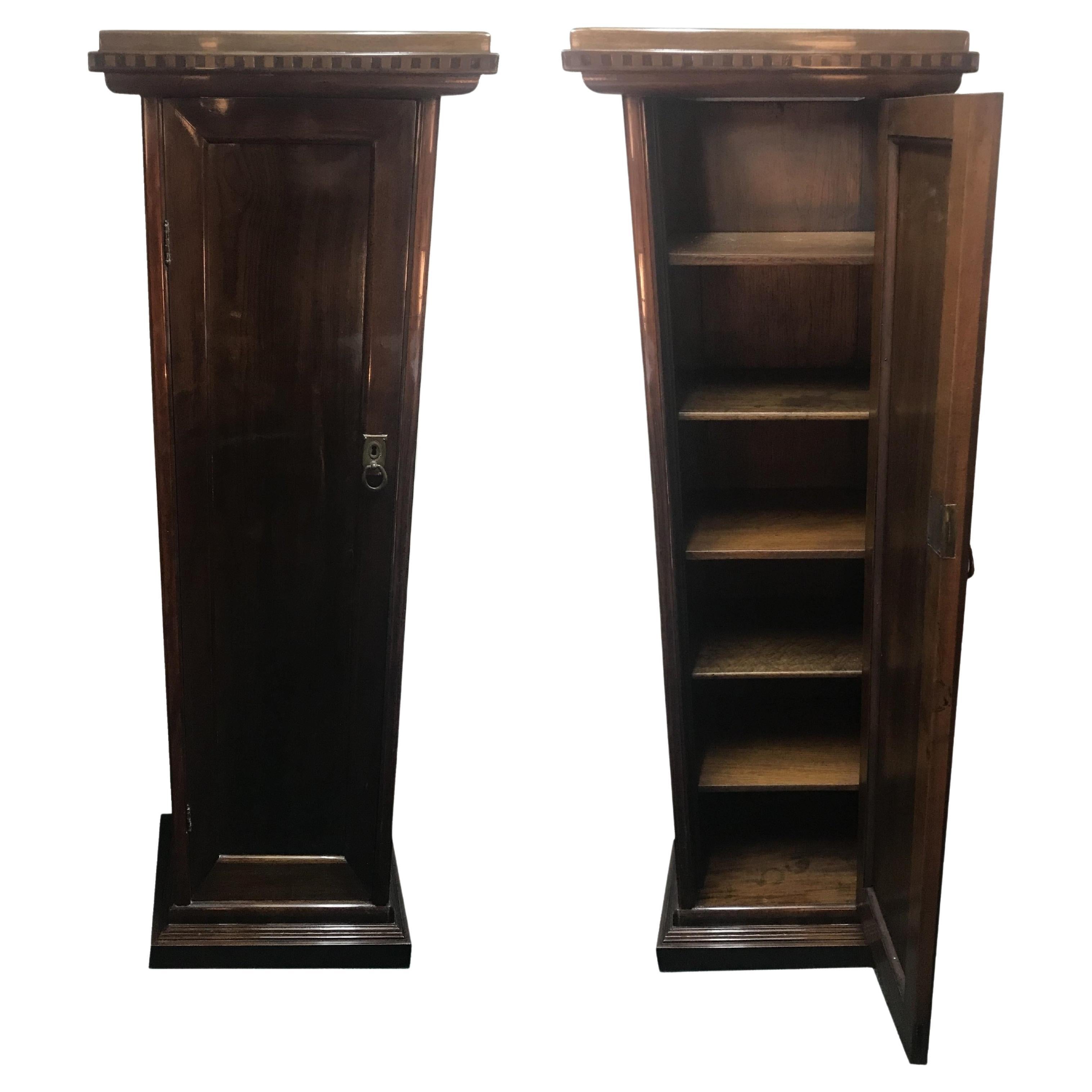 Pair of Art Deco Columns with shelves, 1930, French For Sale