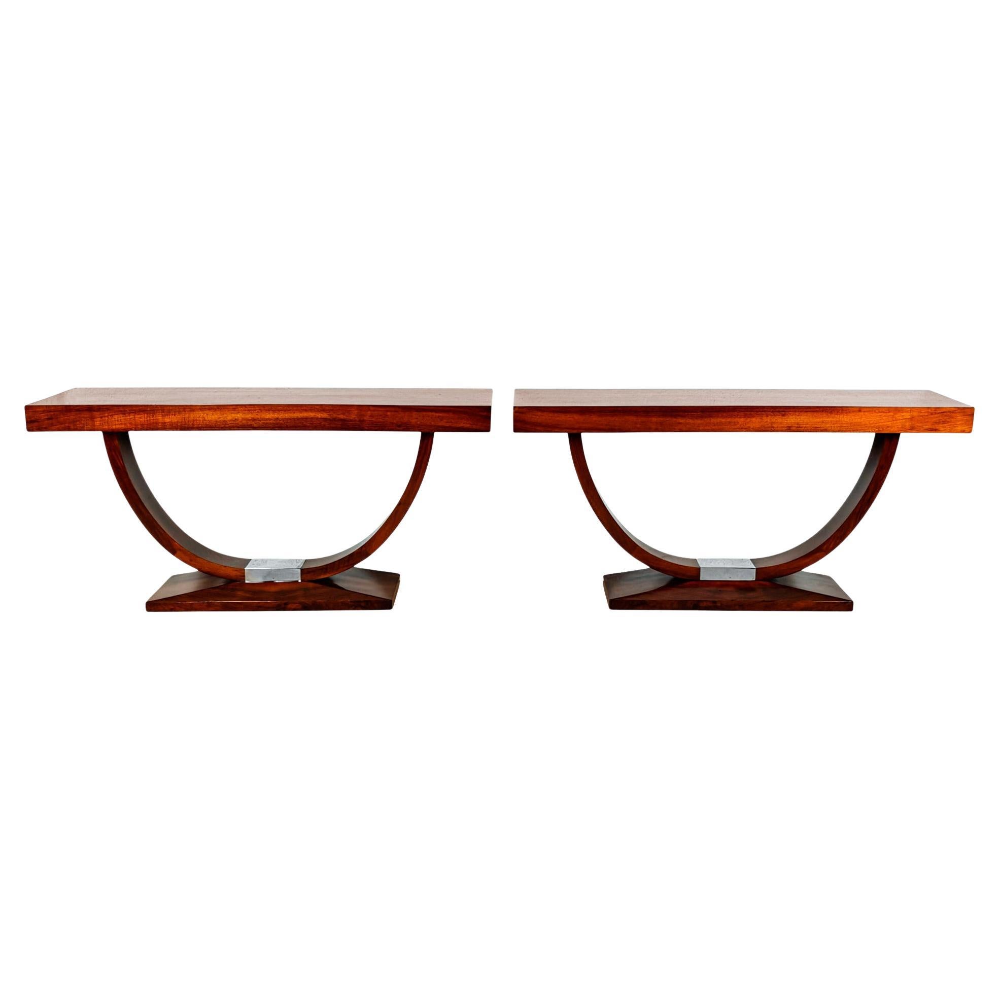 Pair of Art Deco consoles – France 1930 For Sale