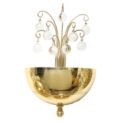 Pair of Art Deco Crystal Ball Sconces