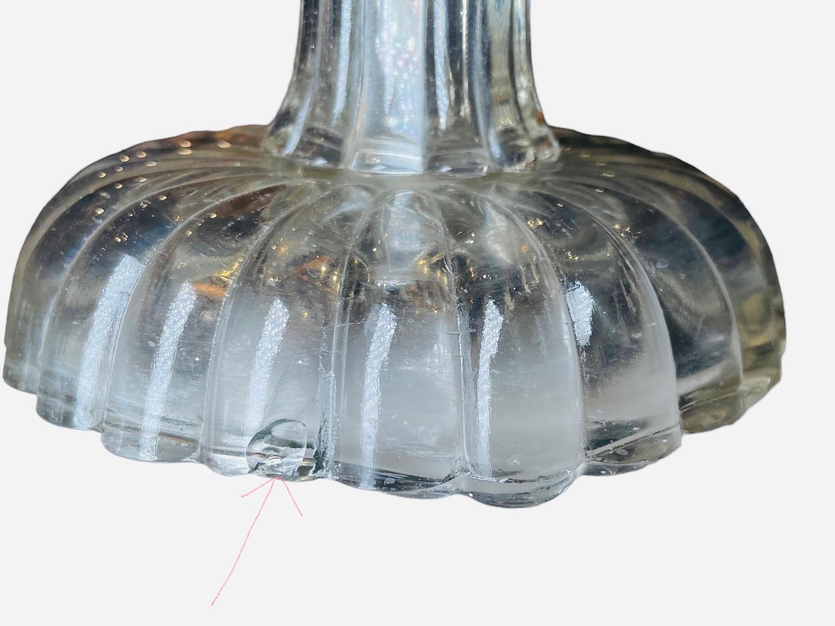 Paire de lampes de table Art déco en cristal taillé en vente 5