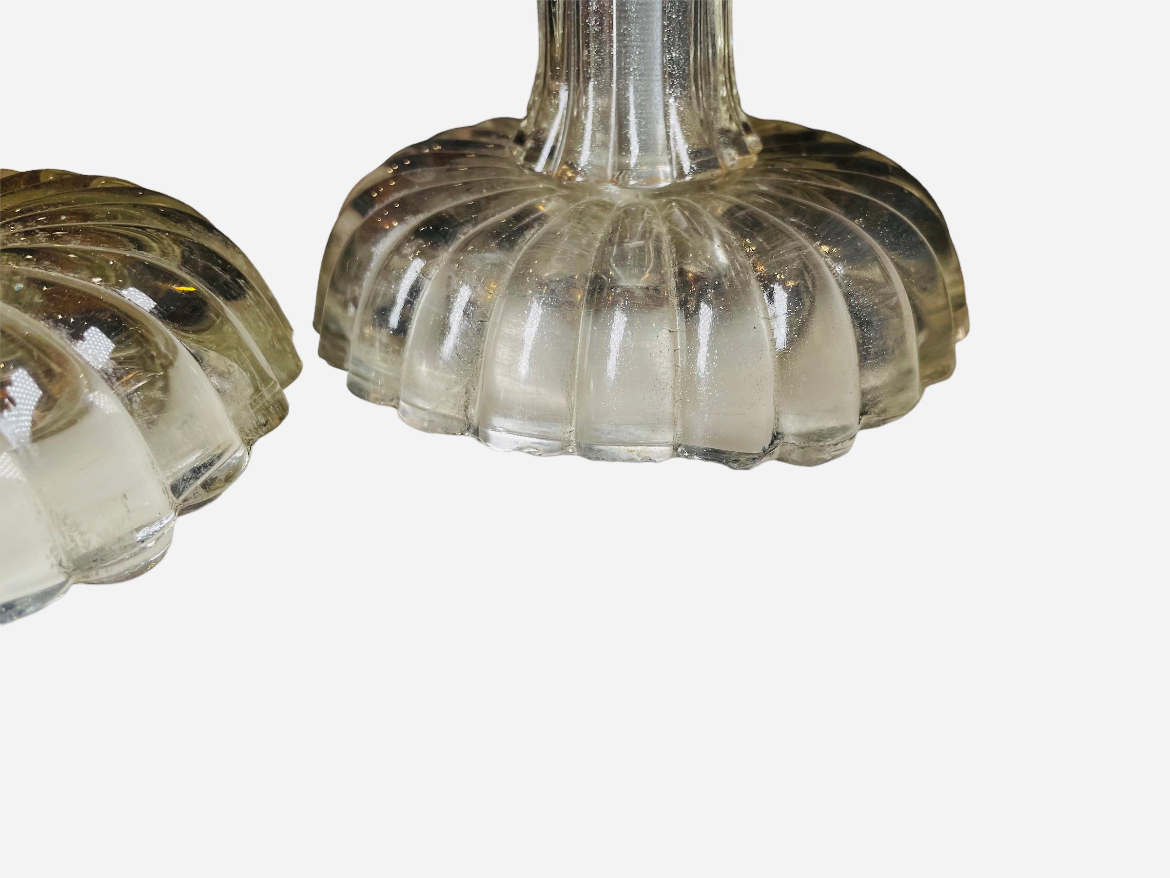 Paire de lampes de table Art déco en cristal taillé en vente 6