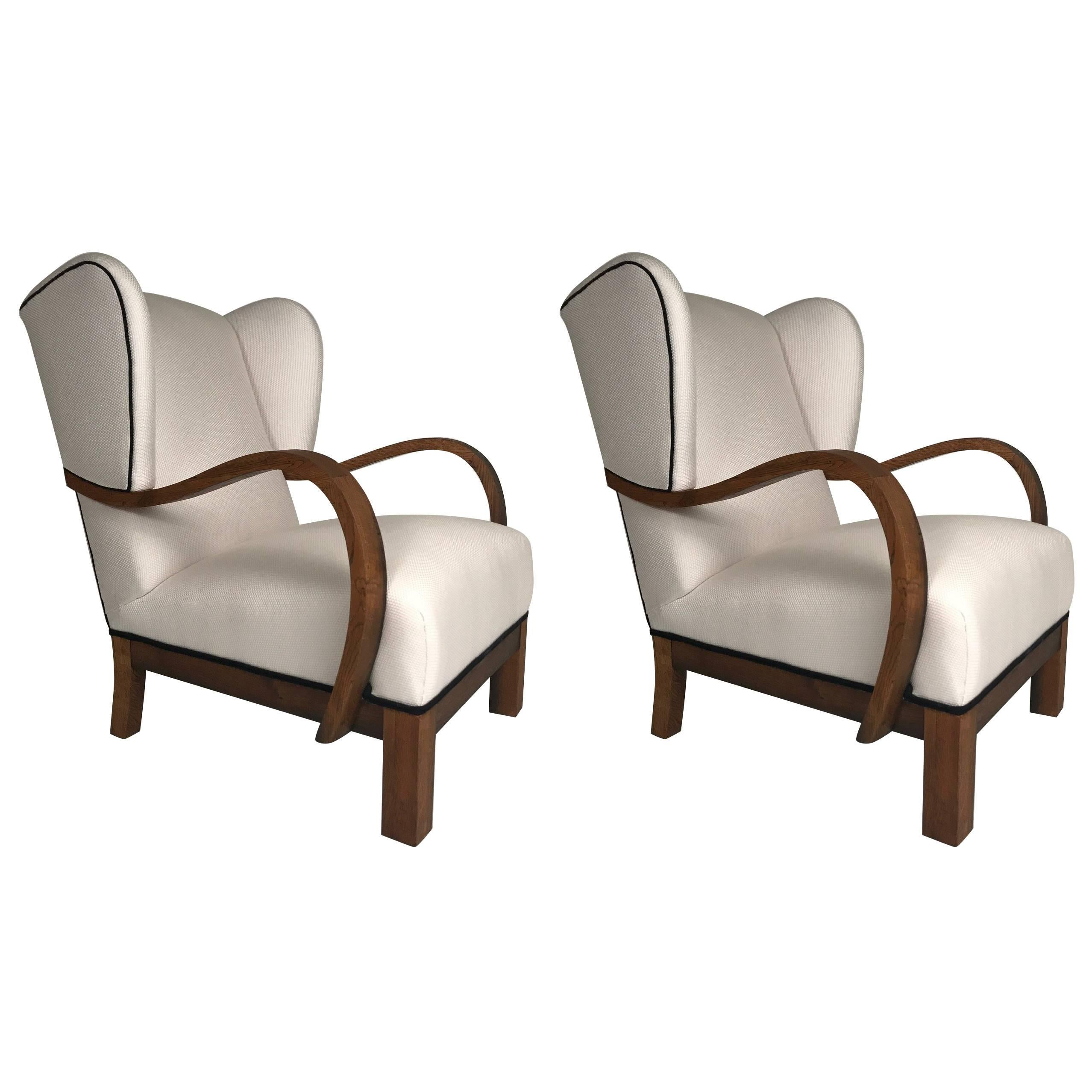Pair of Art Deco Danish Modern Armchairs
