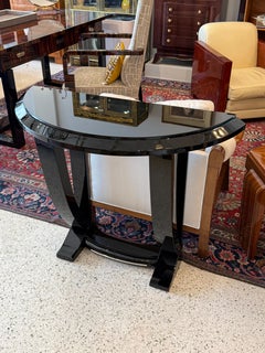 Pair of Art Deco Demi-lune consoles