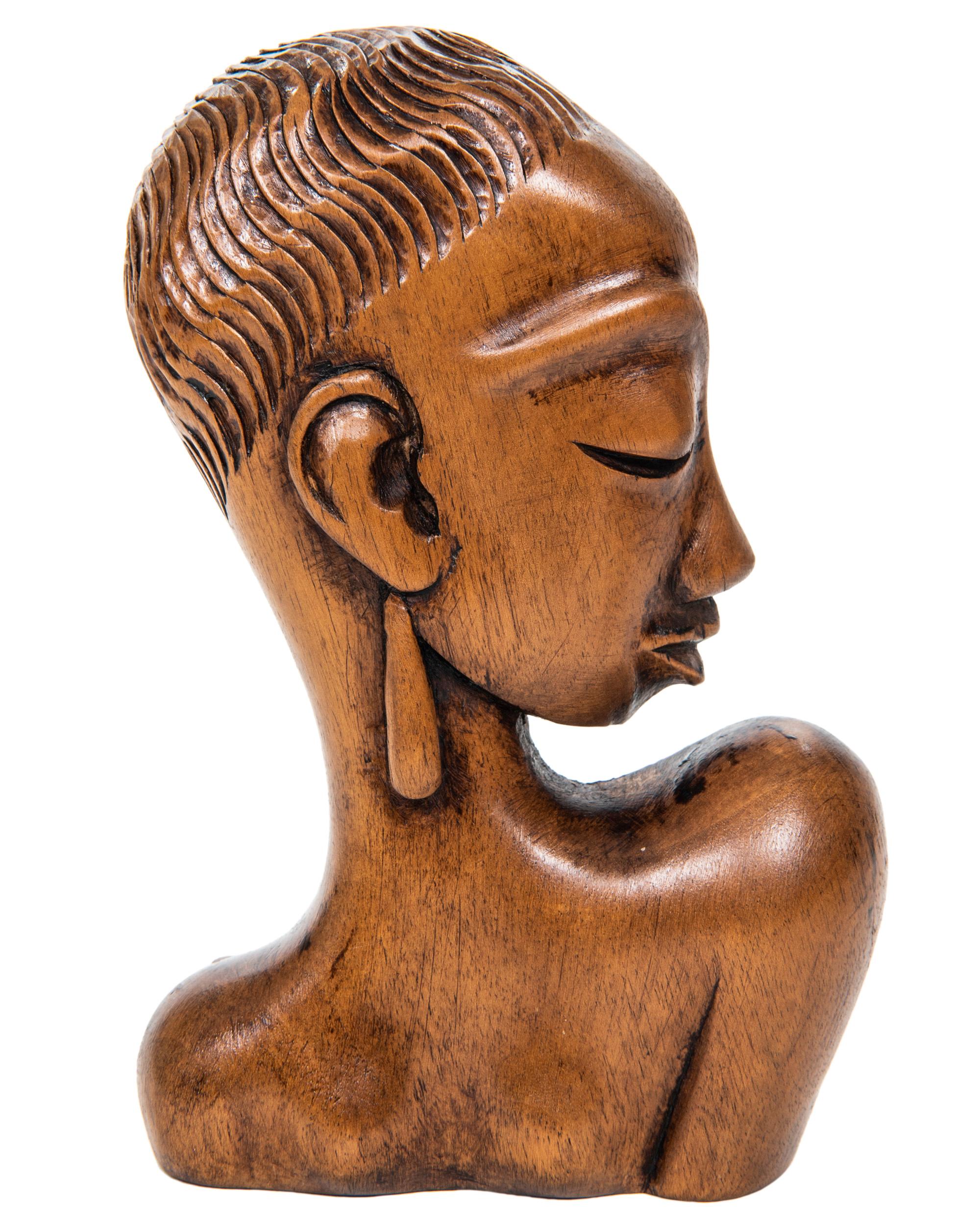Hand-Carved Pair of 