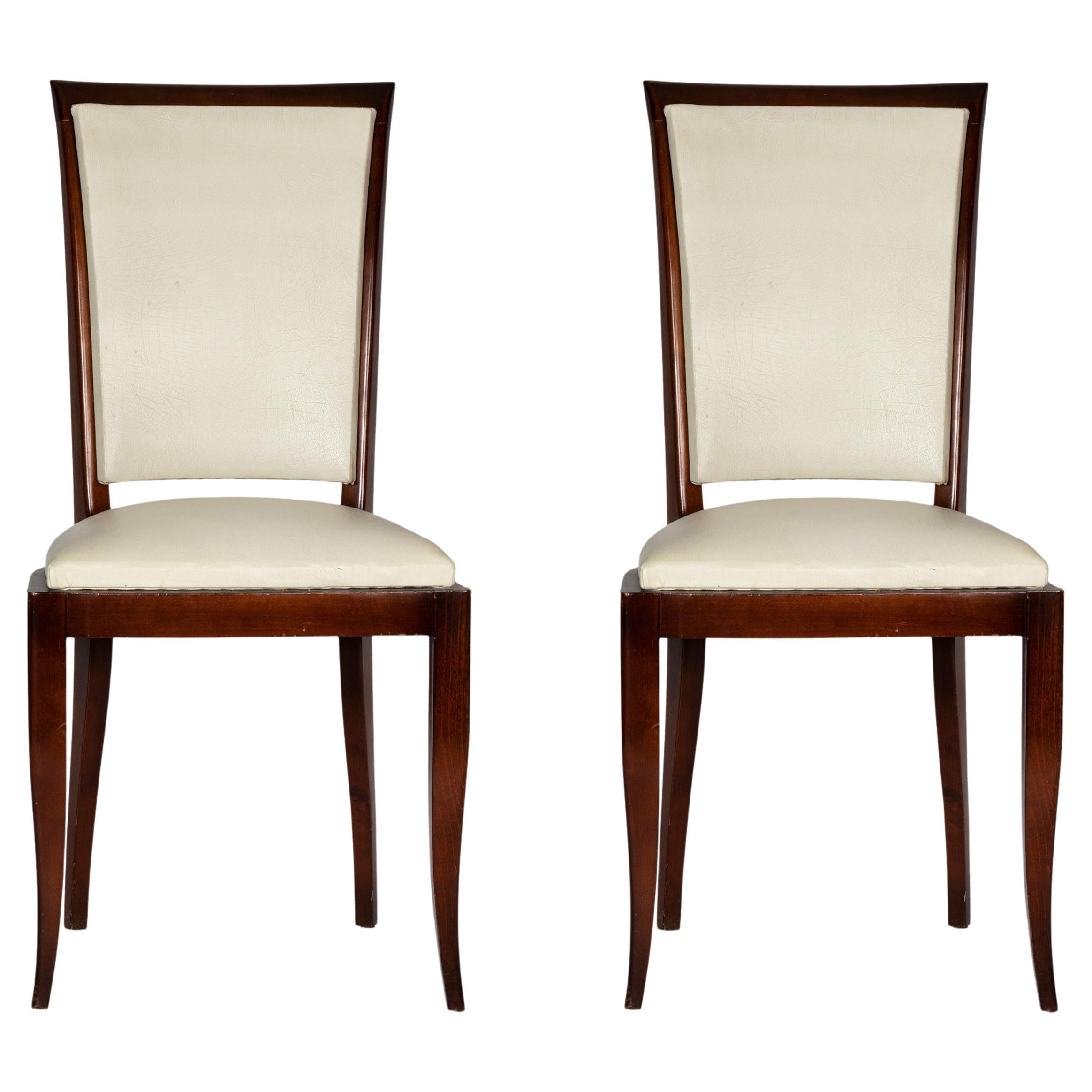 Pair Of Art Deco Dining Chairs, 20th Century