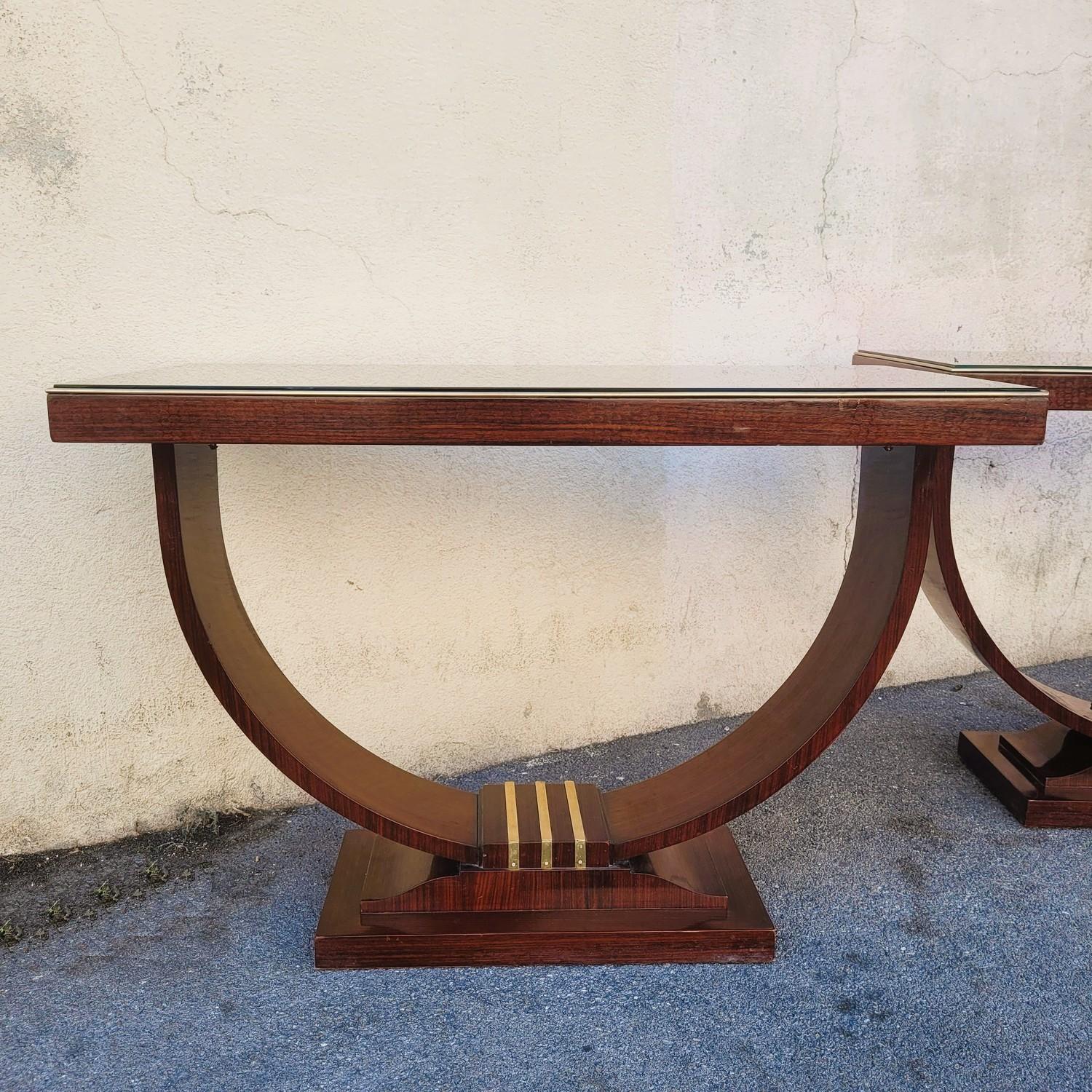 European Pair Of Art Deco Display Consoles For Sale