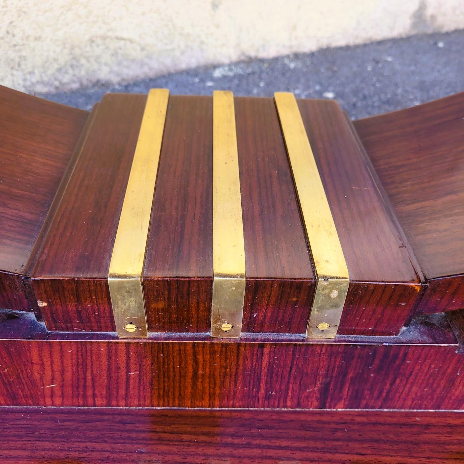 Wood Pair Of Art Deco Display Consoles For Sale